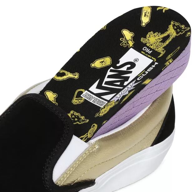 Vans Slip On Pro Shake Junt Blk Gold 8.5 US