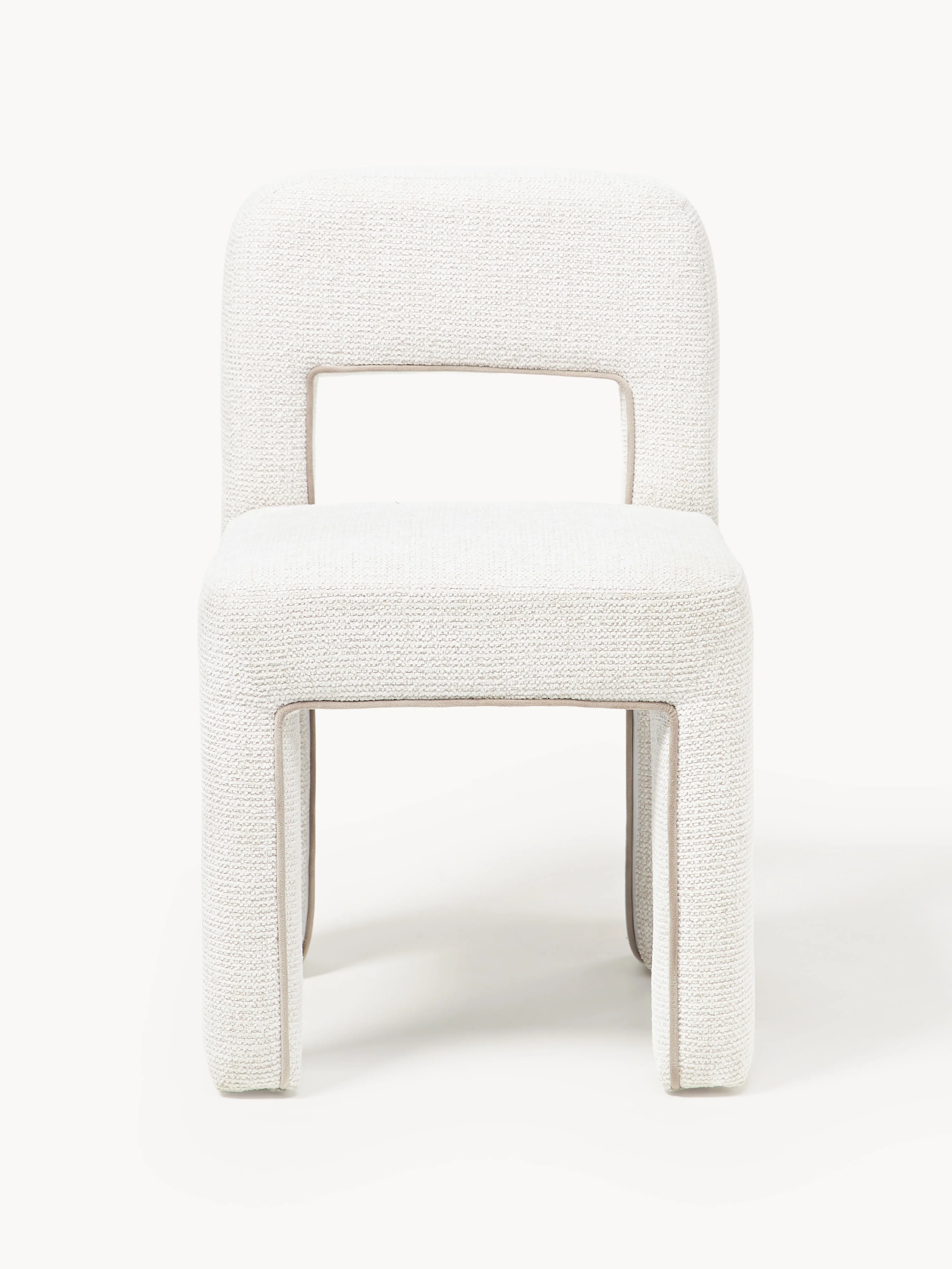 Bouclé gestoffeerde stoel Ana
