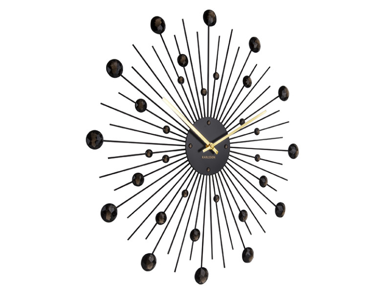Wall Clock Sunburst Large KA4859 Silver
