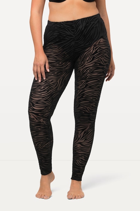 Strumpf-Leggings, Mesh, Animalmuster