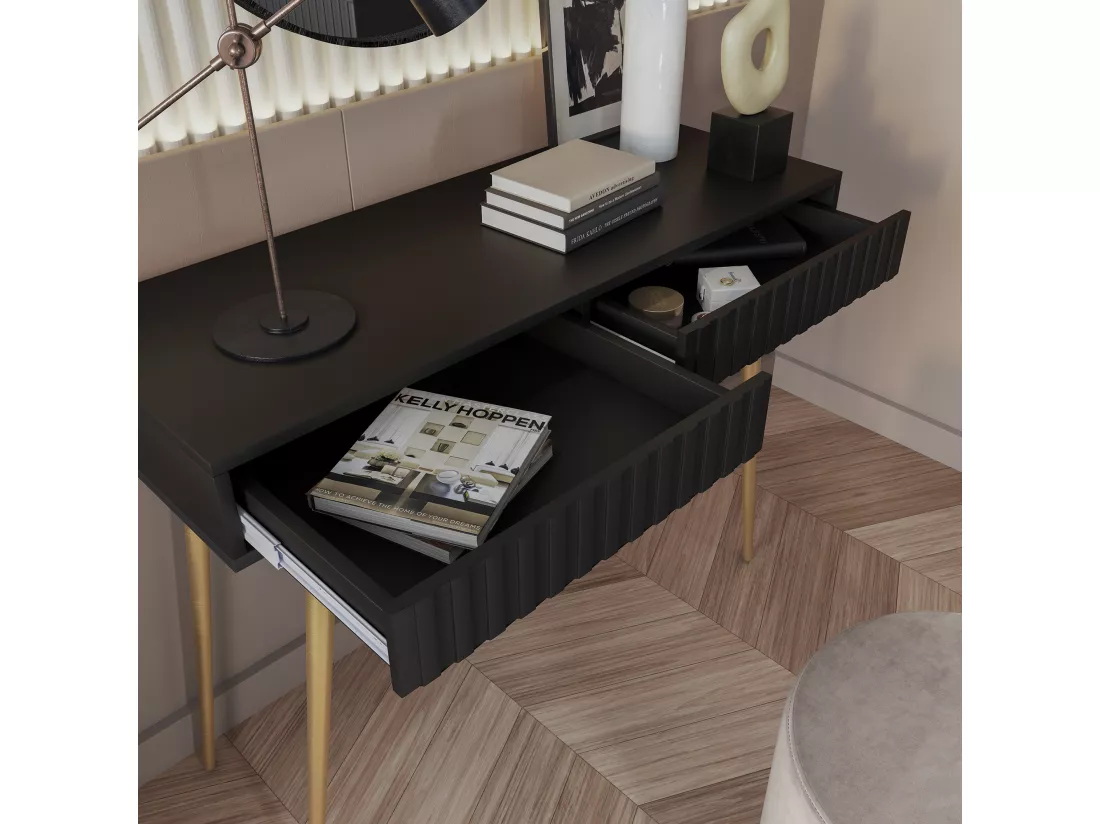 Coiffeuse - 104 cm - noir - Bello