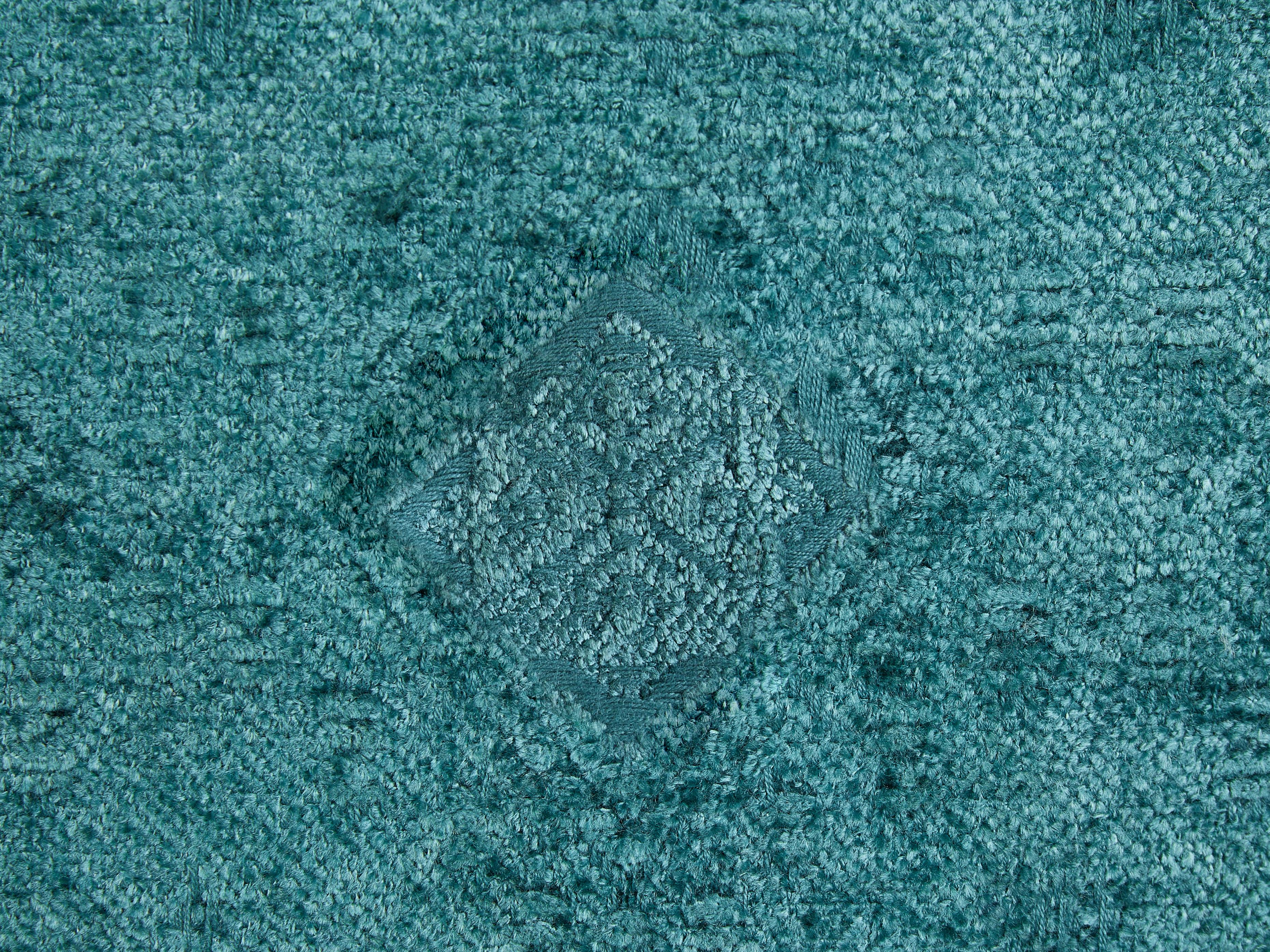 Set van 2 sierkussens VERPIS Katoen 50 x 50 cm Groenblauw effen