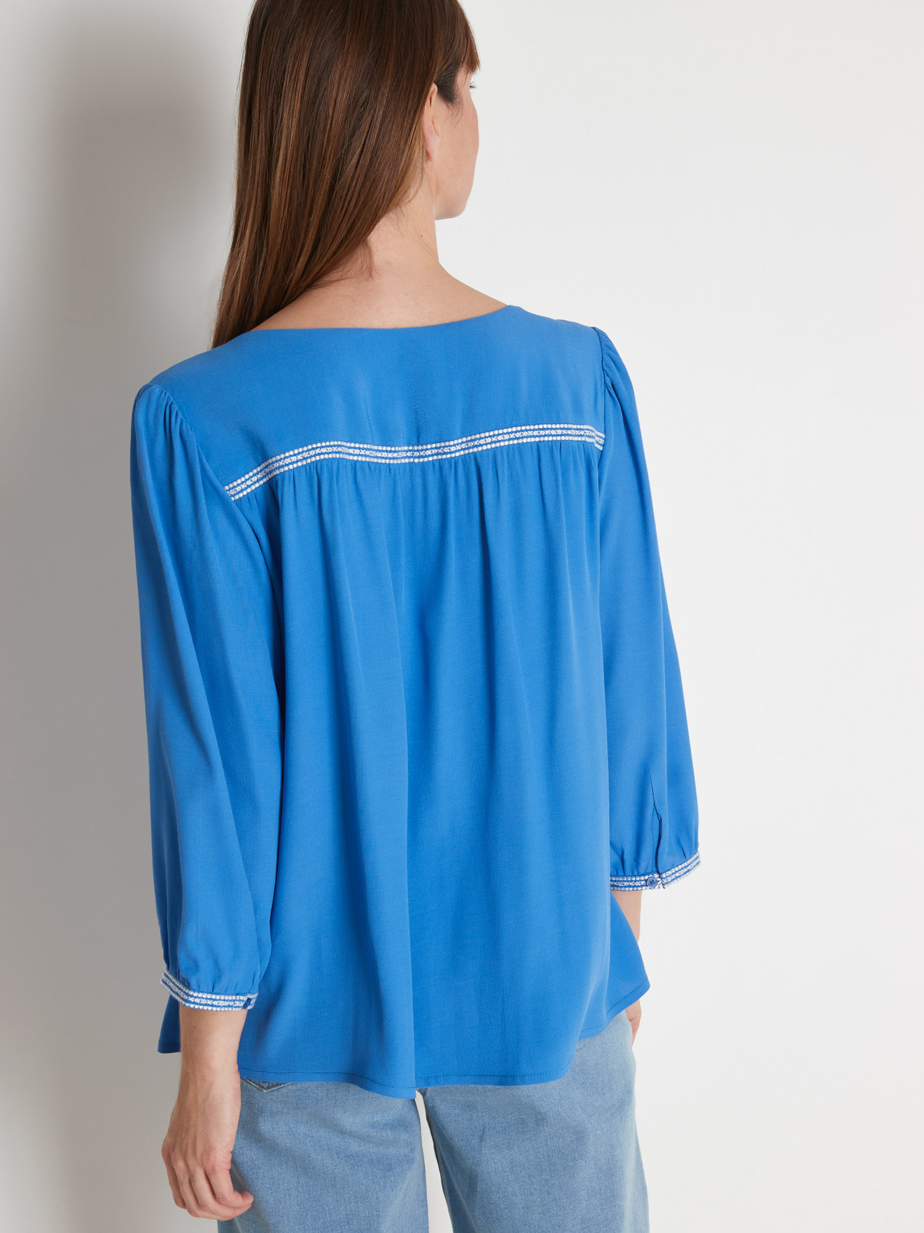 Blouse ample en crêpe