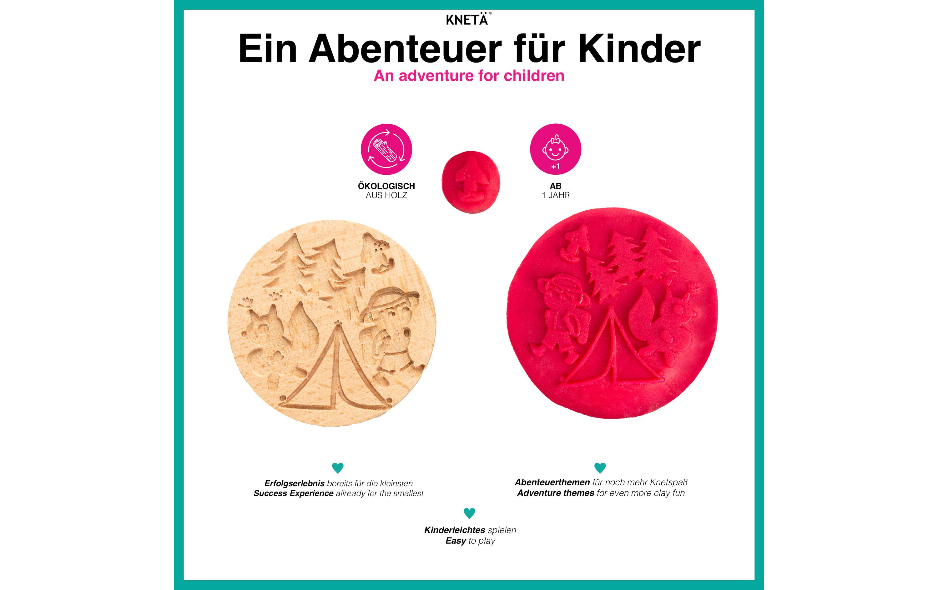 Knetspielzeug Holzförmchen – CampingHochwertiges Knetzubehör mit tollen Motiven
