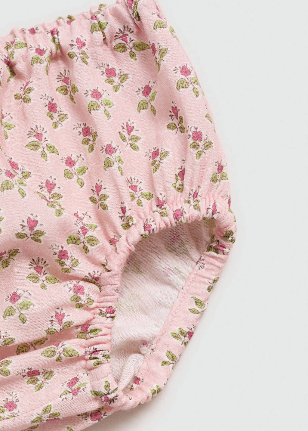 Mango Kids baby jurk + bloomer met bloemdessin roze/groen