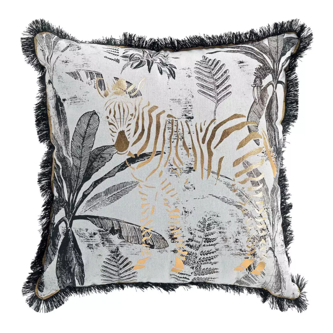 Coussin carré (45 x 45 cm) Zebrion Noir
