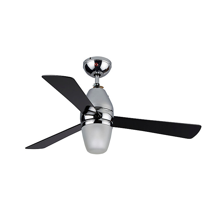 Ventilateur de plafond Colours Shek télécommande chrome 1 x E27 Ø112 cm