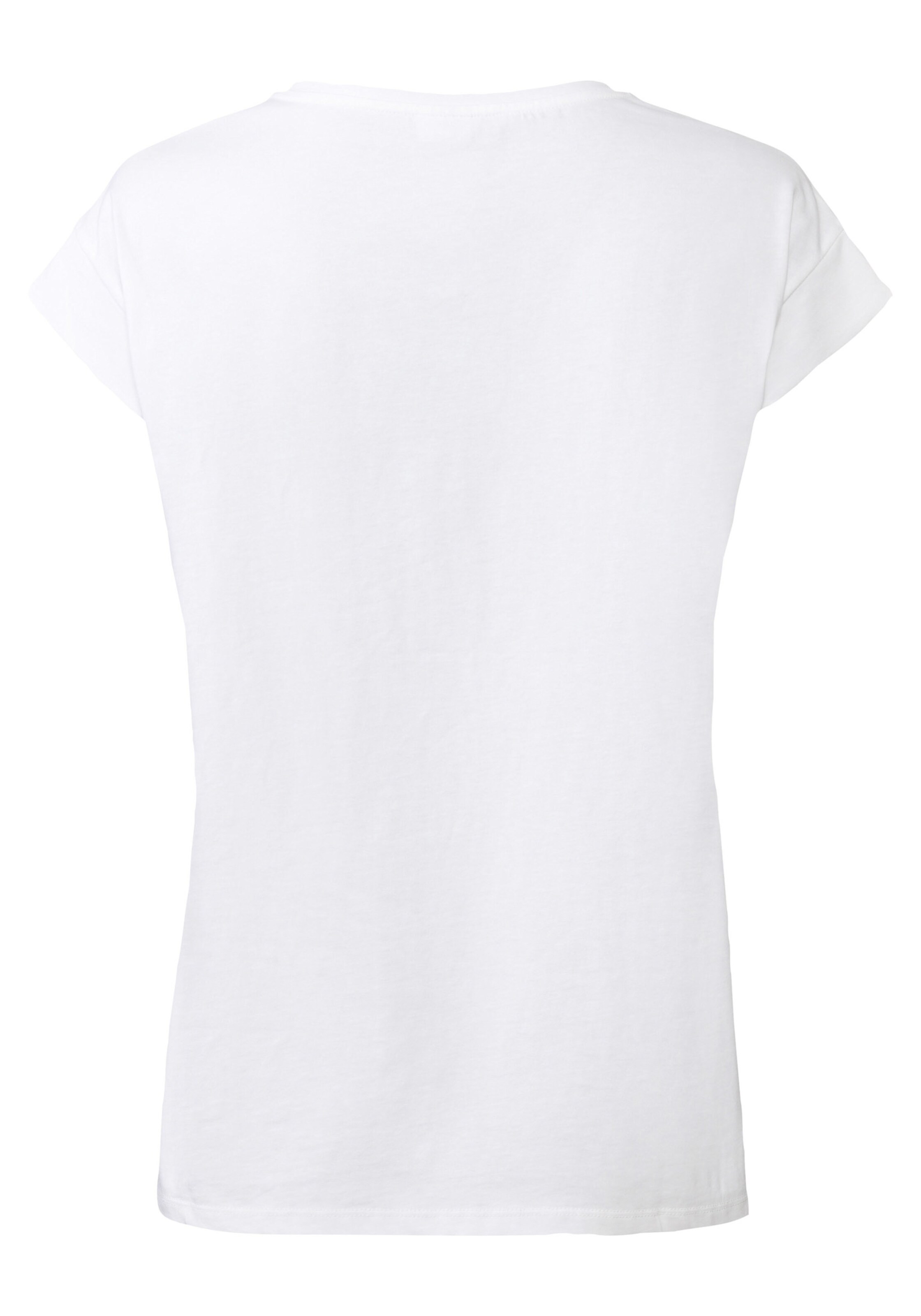 LASCANA Kurzarmshirt in weiß