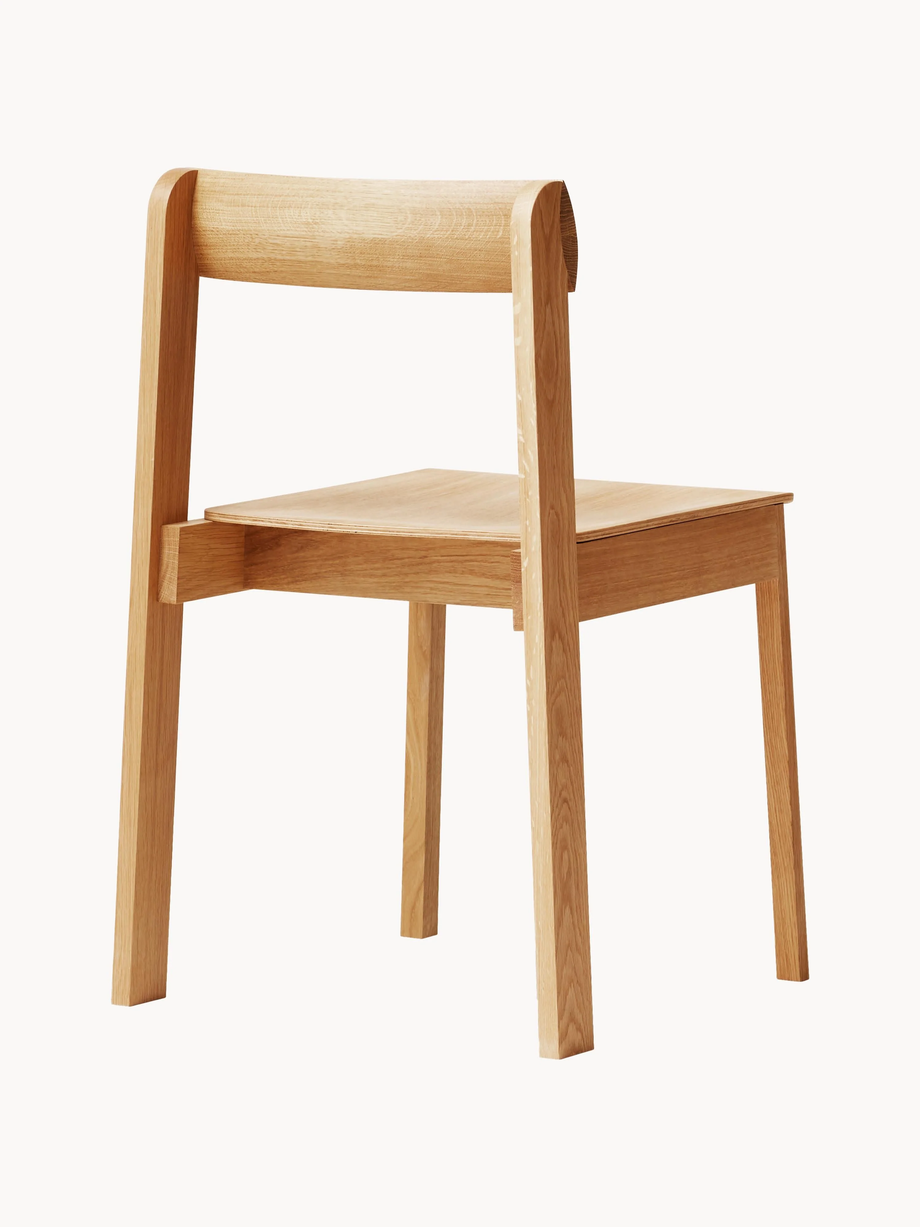 Stapelbare stoelen Blueprint van eikenhout, 2 stuks