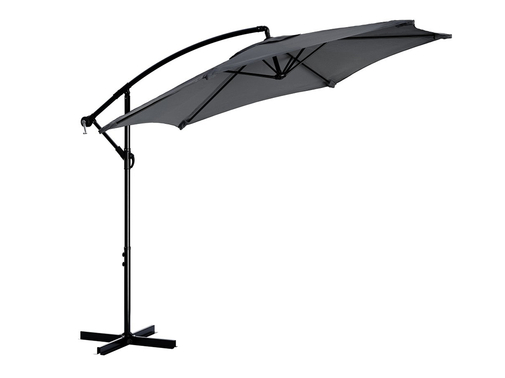 Tristar PA‑7905 300 cm zweefparasol met kruisvoet - Anthracite