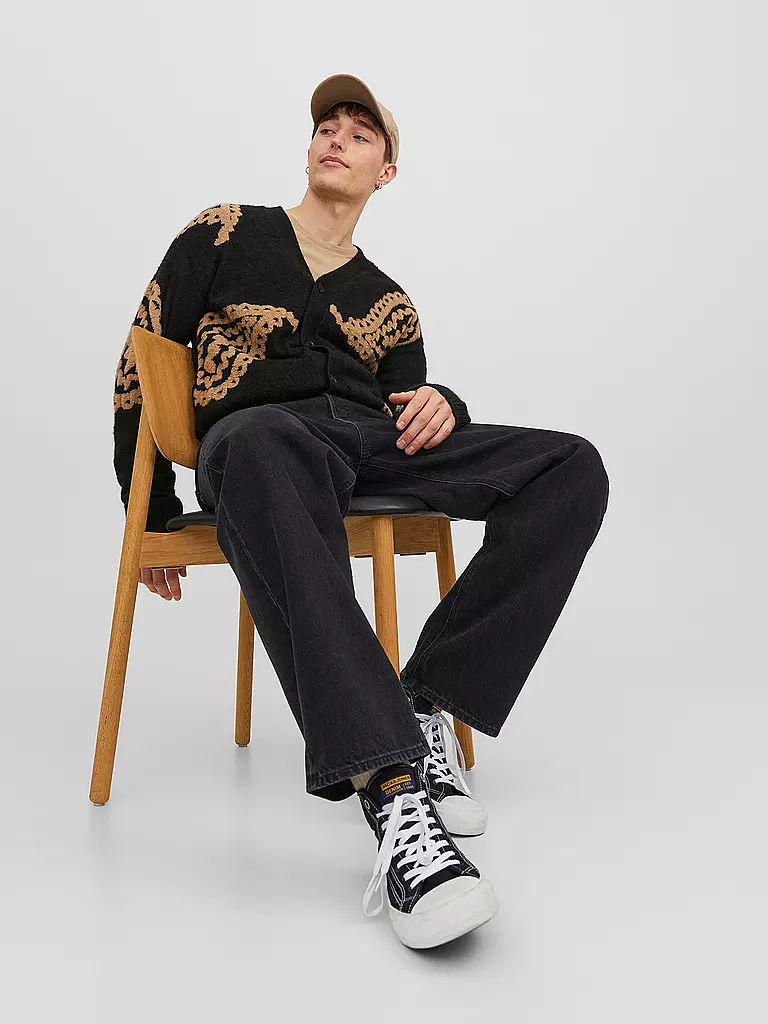 JACK & JONES Jeans Loose Fit JJIALEX JJORIGINAL schwarz