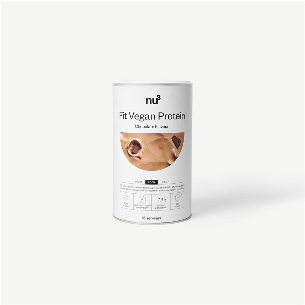 Nu3 Fit Vegan Protein Shake<br>450 g, Chocolate