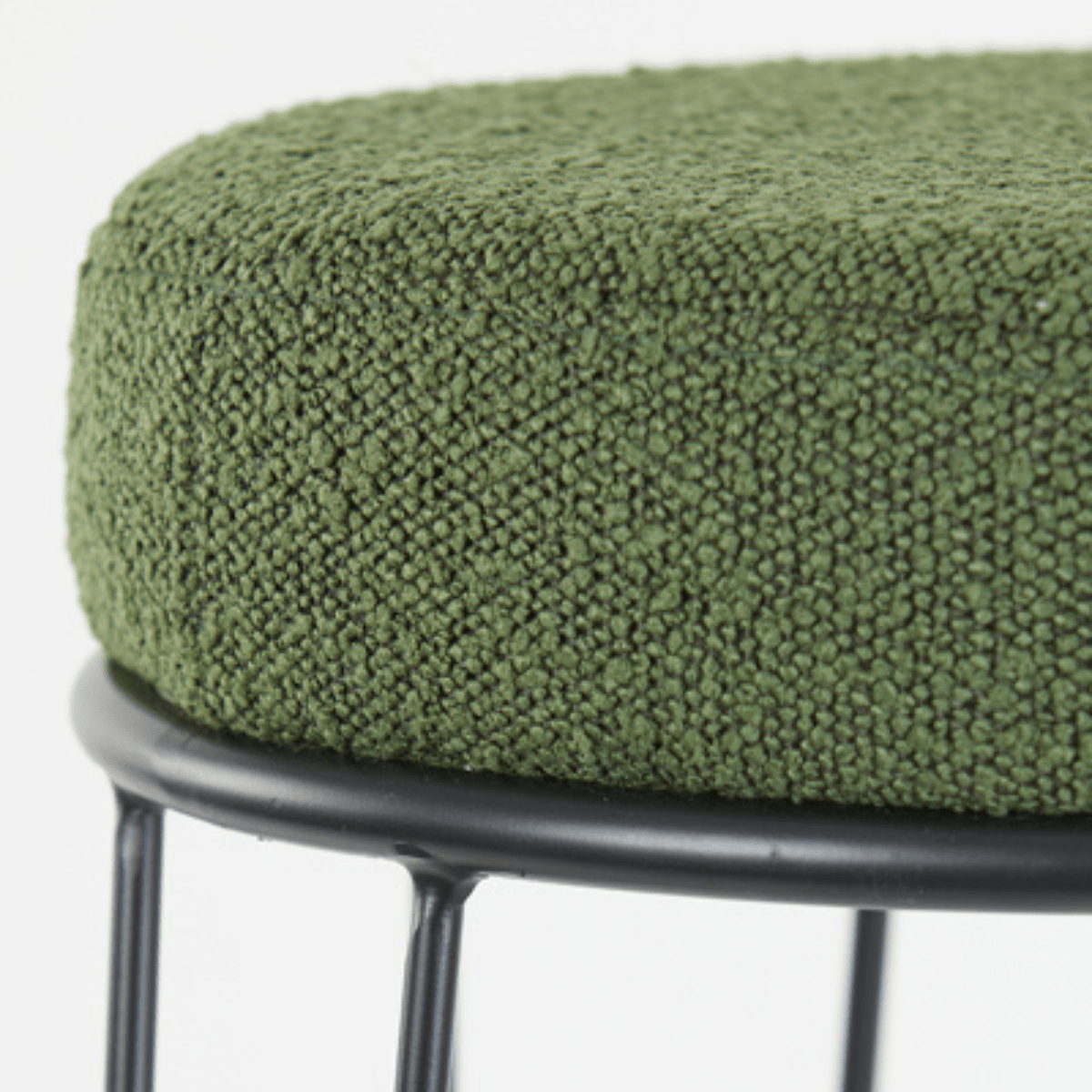 Light & Living Alice barkruk 73cm bouclé groen