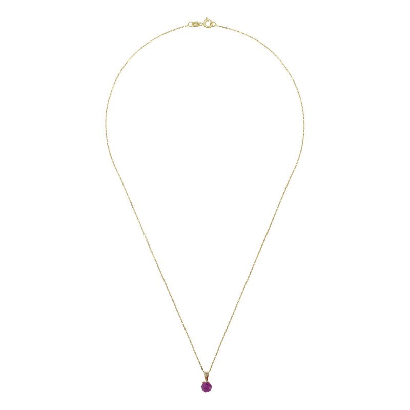 Pendentif Or Jaune et Rubis 0,74 carats 