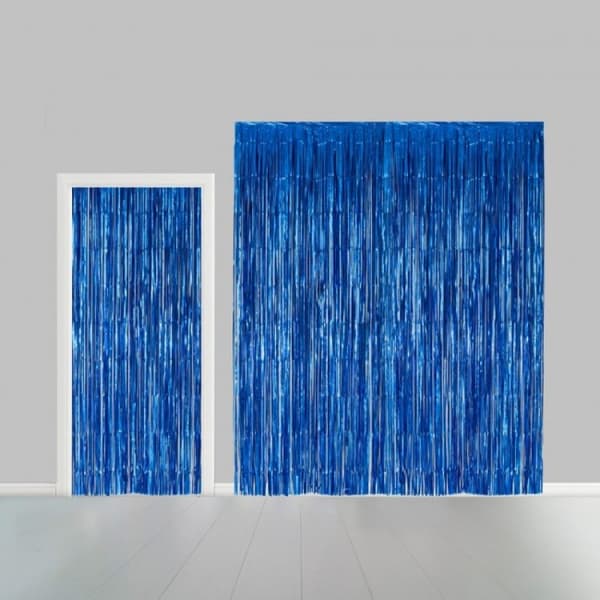 Dörrdraperi folie blå 240 x 100 cm