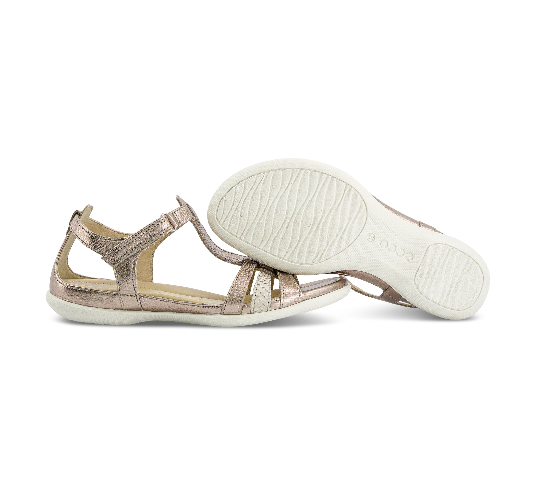 Ecco Flash - Riemchensandalen silber