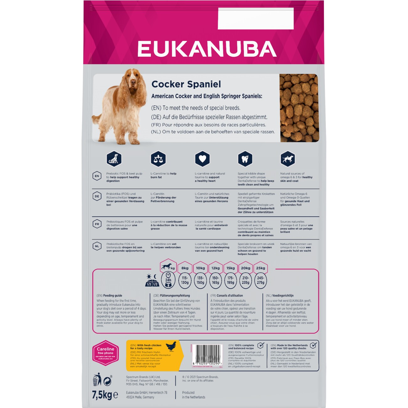 EUKANUBA Trockenfutter Hund Breed Specific Cocker Spaniel Adult 7,5 kg