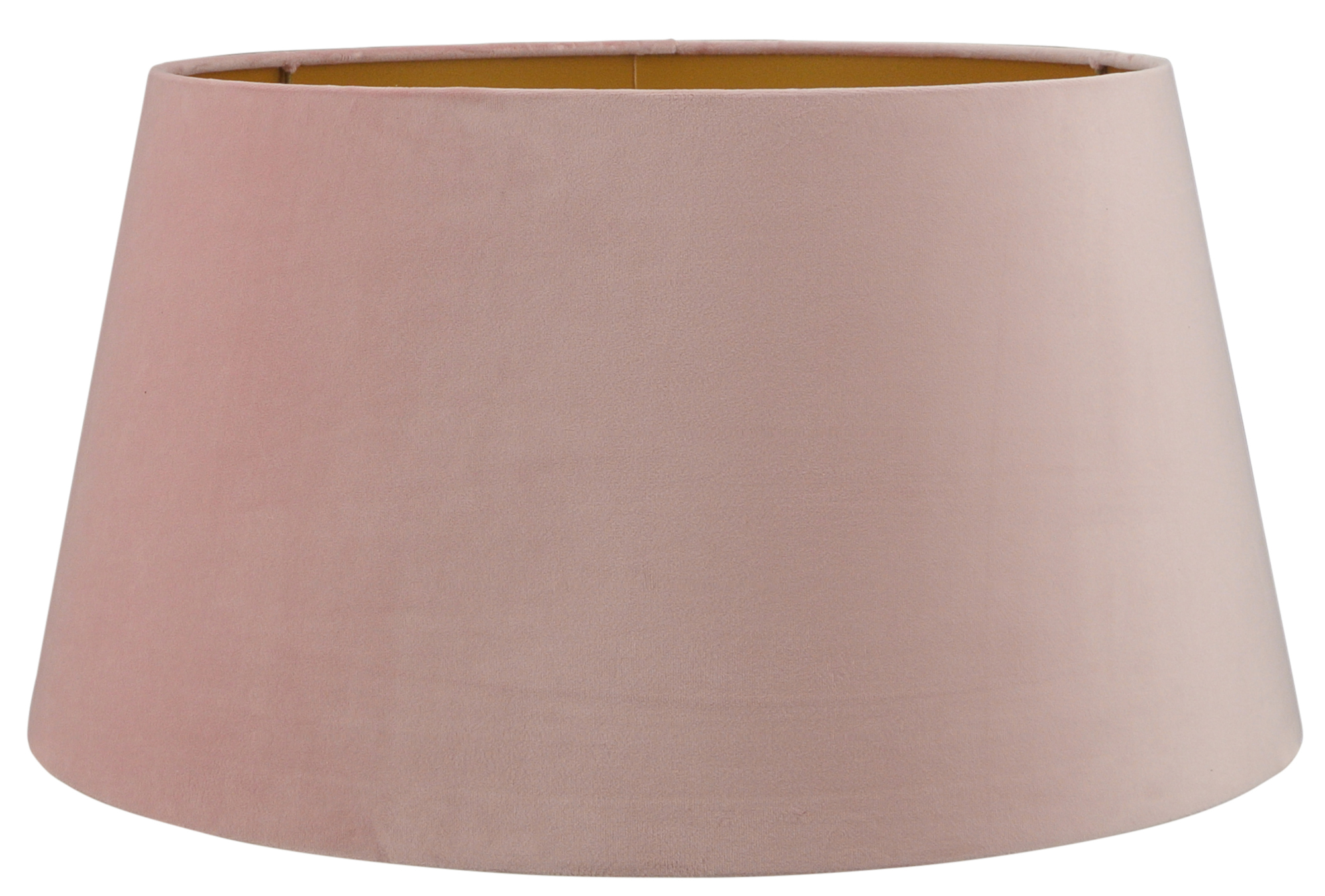 Staande lampenkap San Remo velours roze op goud 40x32x22cm