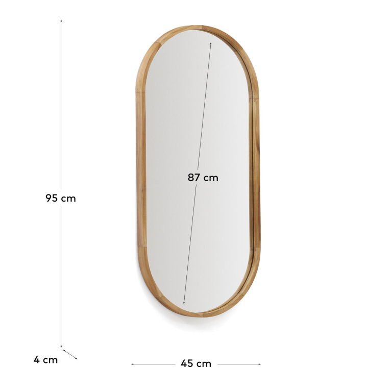Kave Home Magda spiegel 45x95