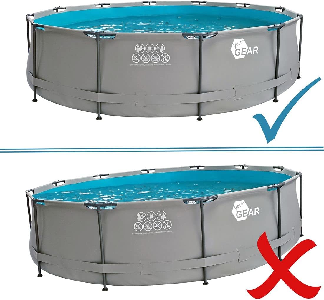 your GEAR Steel Frame Pool - div. Modelle/Größen - rund rechteckig oder quadratisch, 70-122 cm hoch Stahlrahmenpool Gartenpool Aufstellpool Schwimmbecken 300x200 300x300 400x200 Ø 366cm Ø 457cm
