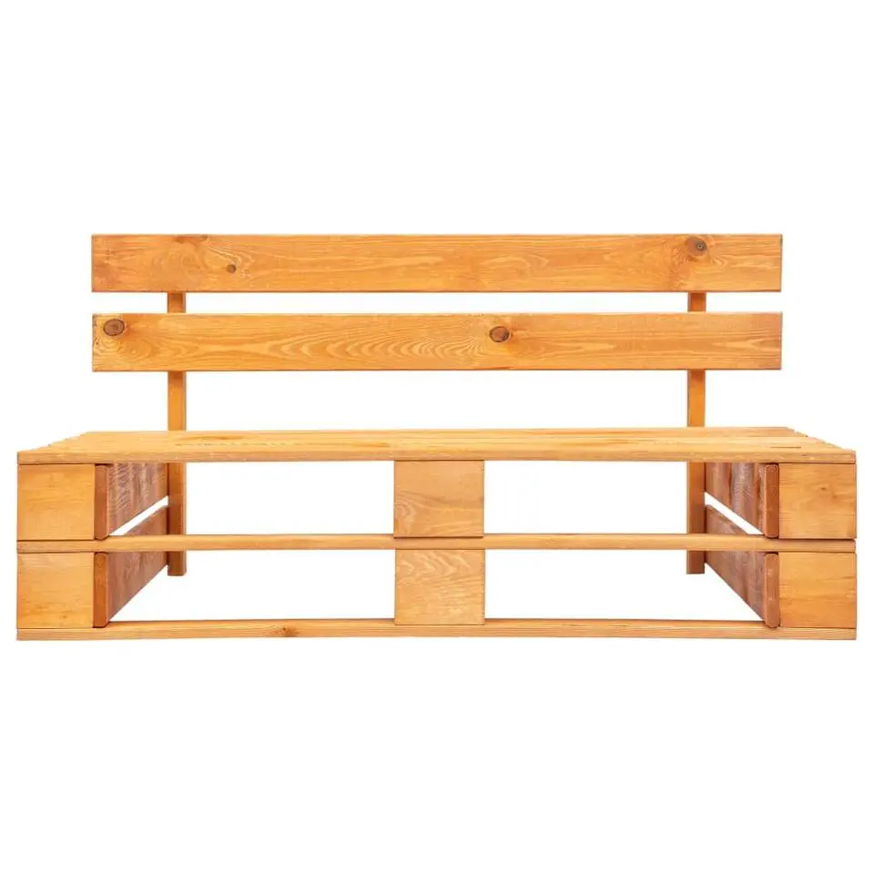 vidaXL - Pallet Middenbank - Bruin - Grenenhout