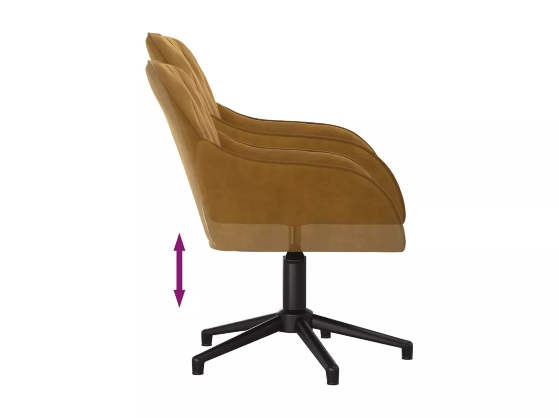 Chaise fauteuil siège pivotante marron 56 x 61.5 x 72 cm 02_0024148