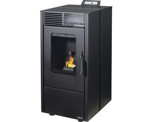 Rowi Puro pelletkachel, staal, zwart, 6 kW