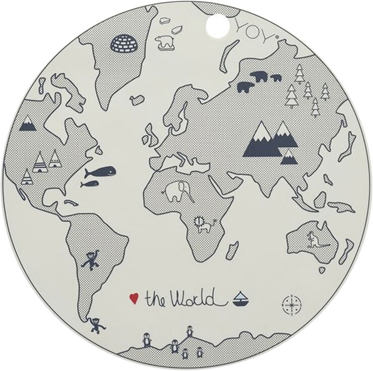OYOY MINI Placemat World Offwhite