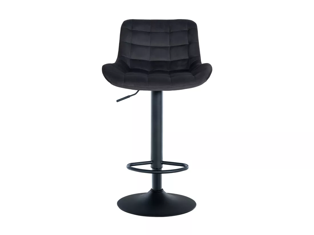 Tabouret de bar - Velours - Noir - Tover
