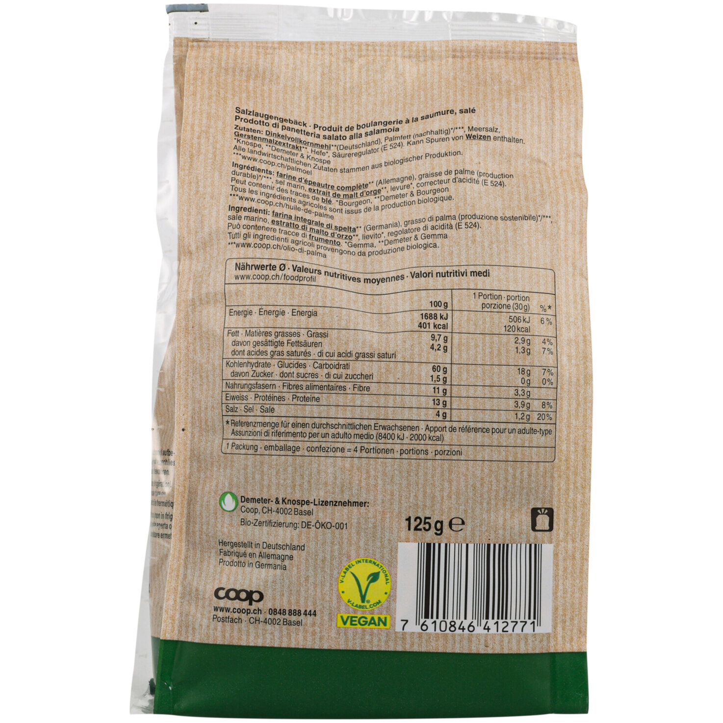 Naturaplan Bio Dinkel-Vollkorn Salzbrezel Mini