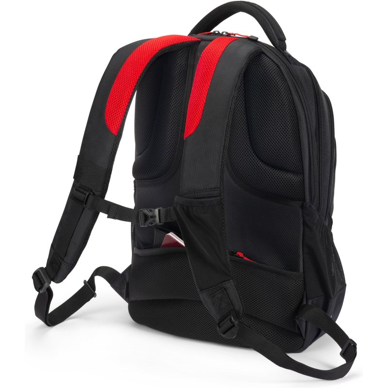 DICOTA D32119-RPET sac à dos Sac à dos normal Noir, Rouge Polyester, Polyéthylène téréphtalate recyclé (rPET)