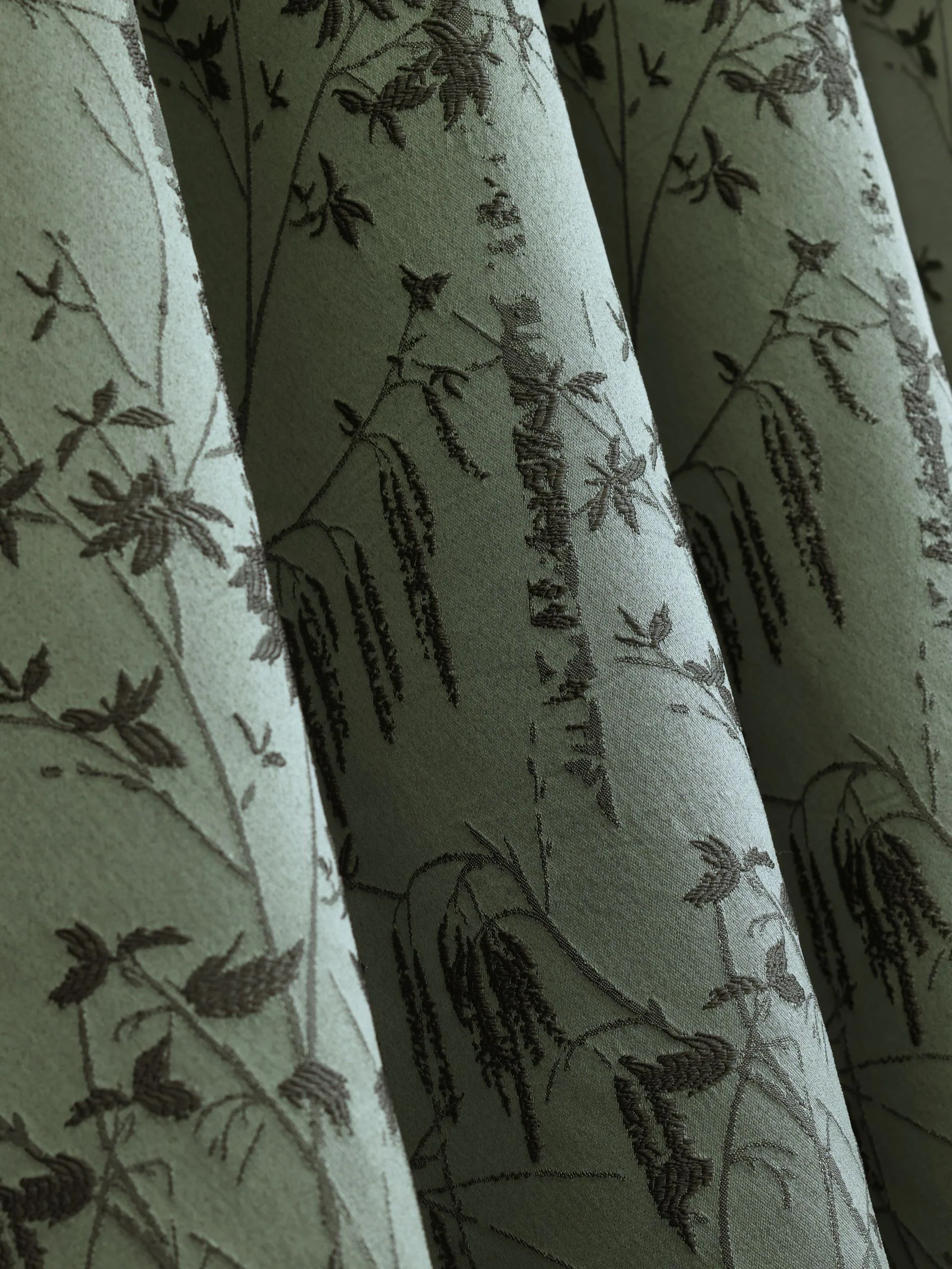 Boom Jacquard Eyelet Gevoerde Gordijnen