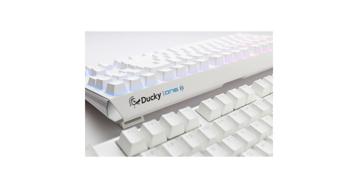 DuckyOne 3 Classic Pure White TKL, toetsenbord  (Wit, US lay-out, Cherry MX Red, RGB led, Double-shot PBT, Hot-swappable, QUACK Mechanics, 80%)