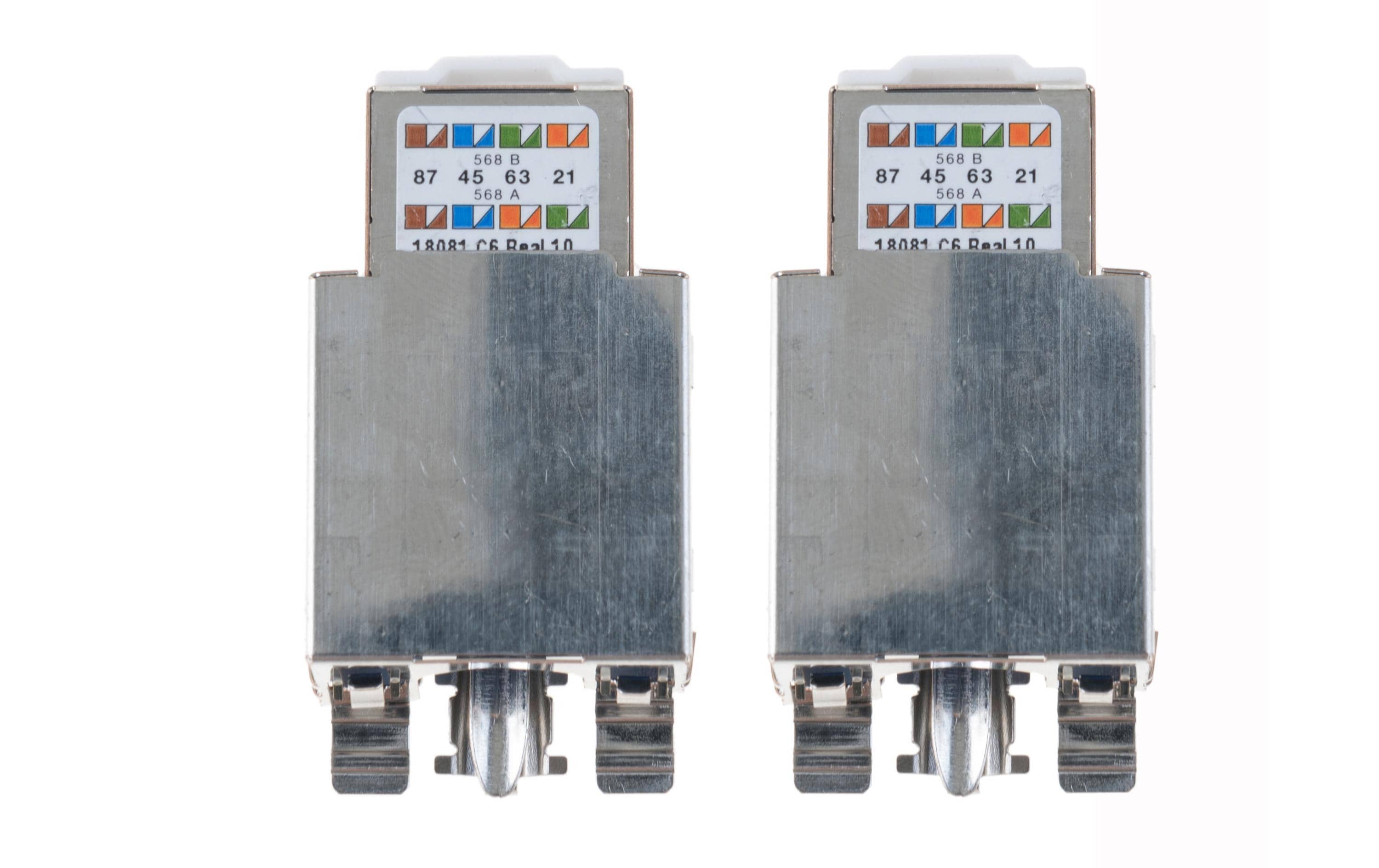 Netzwerkdose UP 2x RJ45 Kat. 6 geschirmtNetzwerkdose,