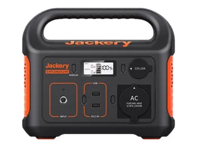 Jackery Explorer 240 - Transportabel strømstation - DC 12 V - 200 Watt - Litiumion - 16.8 Ah - 240 Wh - output-stikforbindelser: 4