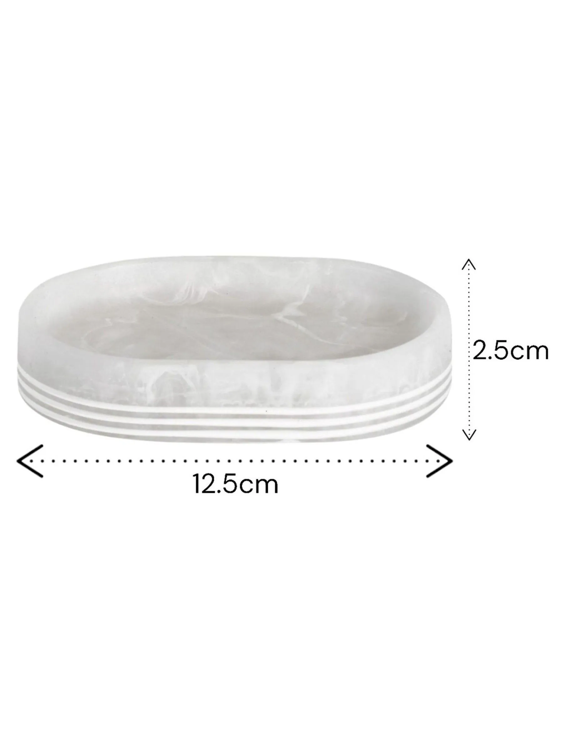 Showerdrape Bianco Striped Soap Dish