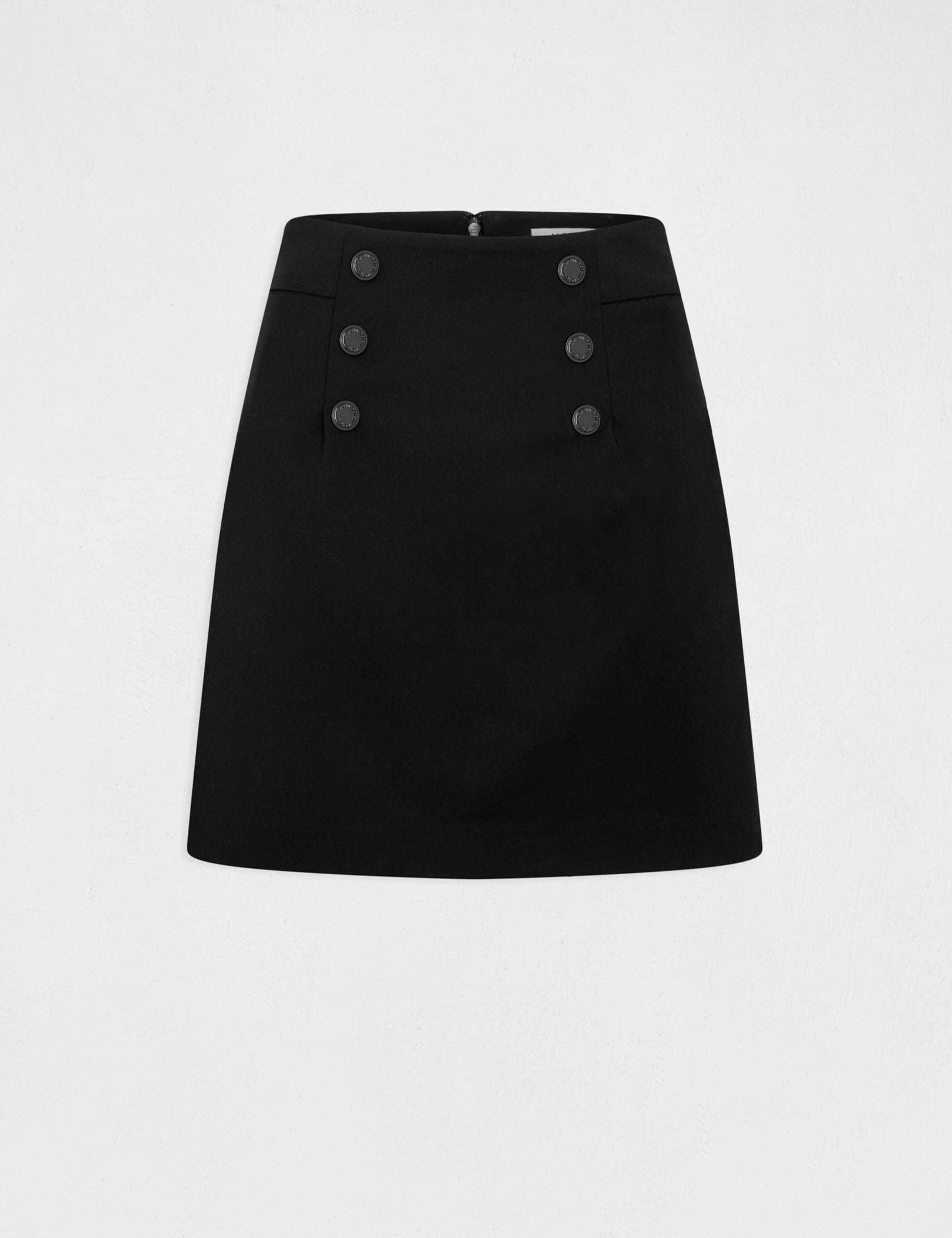 Jupe droite à pont noir femme - noir