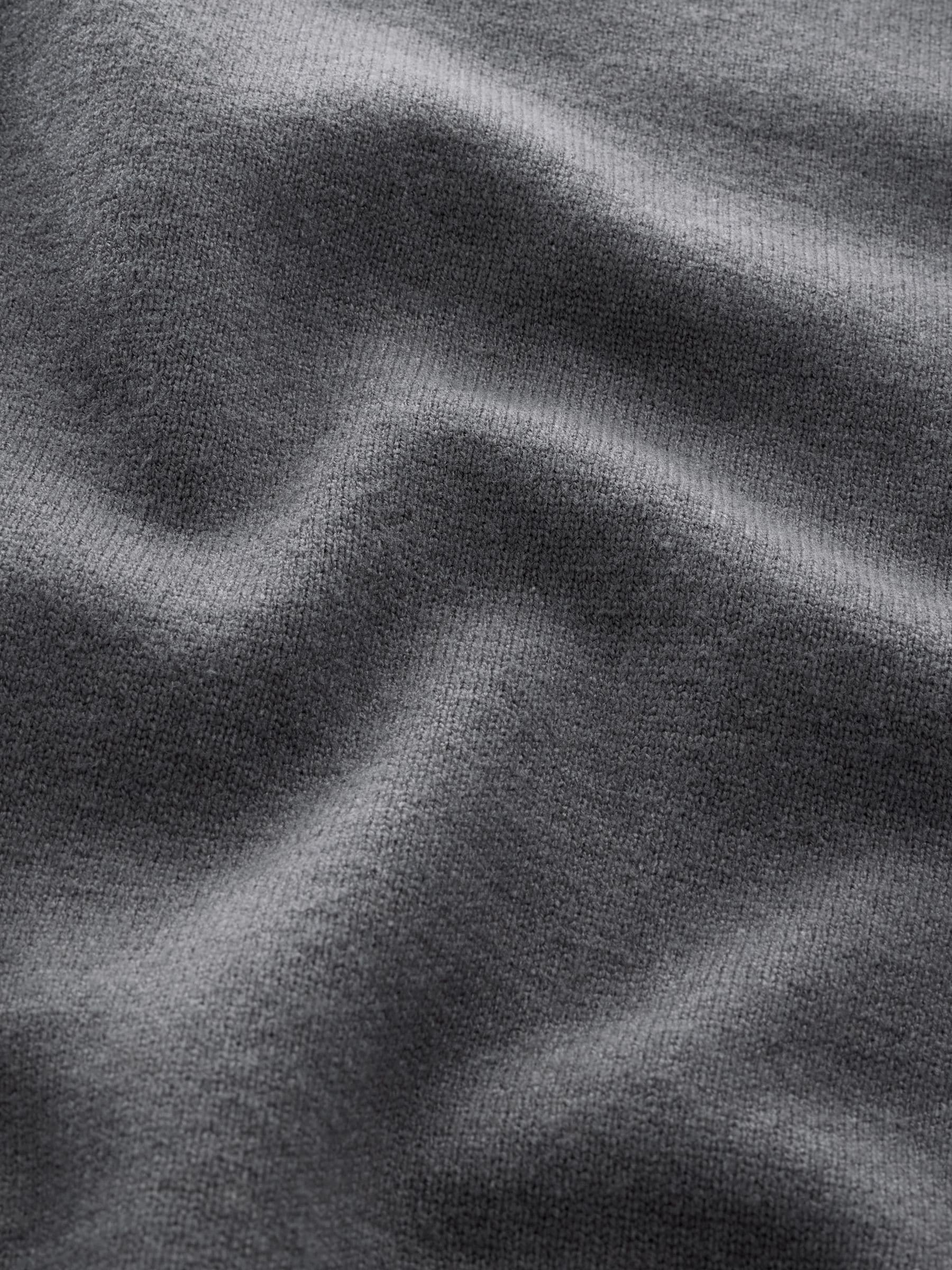Antraciet - Regular Fit Soft Touch V-Neck Sweater