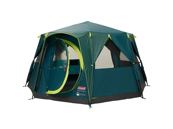 Coleman Octagon, Camping, Hård ramme, 8 person(er), 15,7 m², 20,6 kg, Grøn, Gul