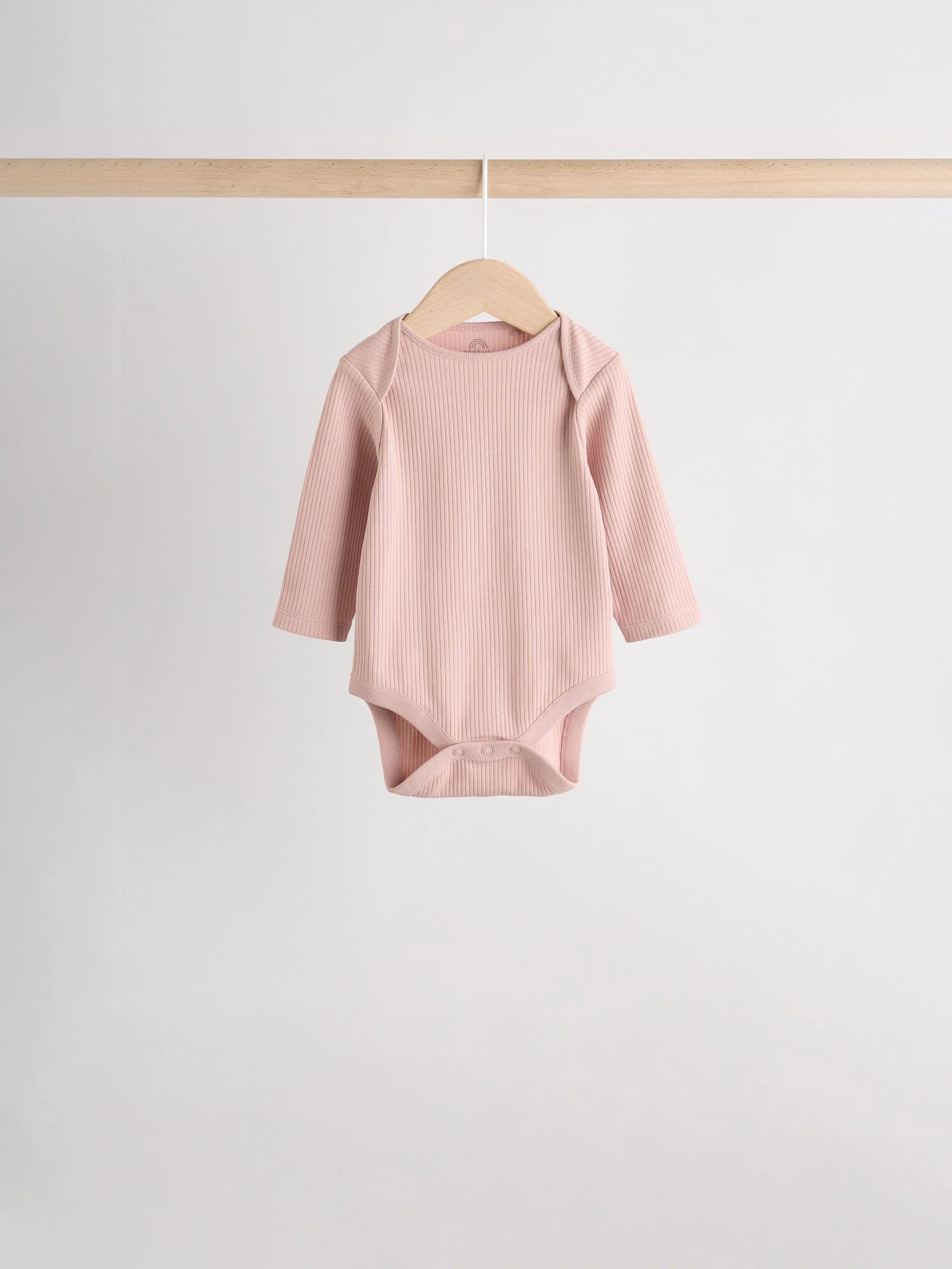 Roze - Set van 5 babyrompertjes met lange mouwen