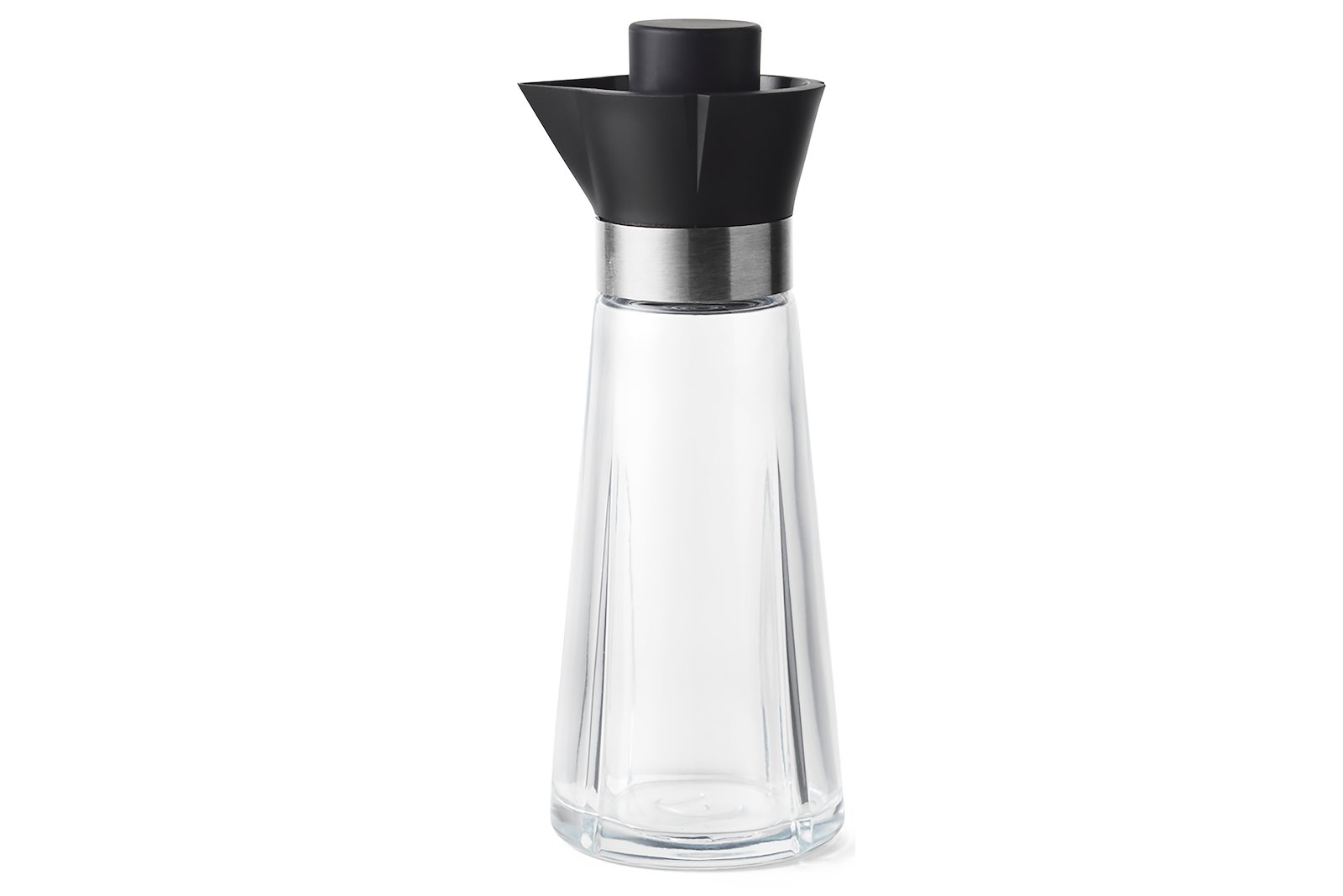 Grand Cru olje- og eddikflaske Klart glass med sort lokk . H:18,5 cm
