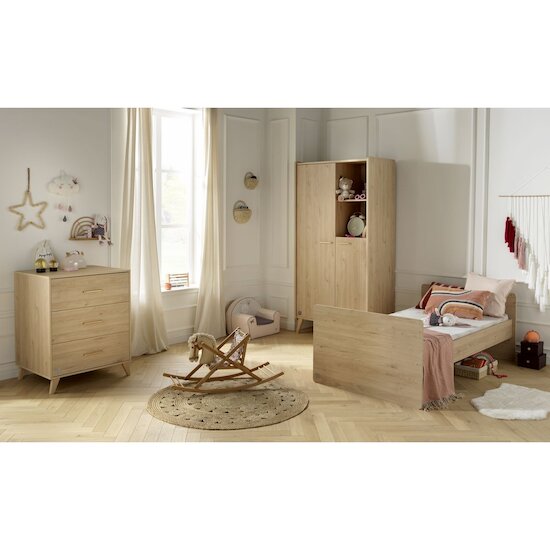 Arty lit combiné évolutif   Chêne suave        60 x 120 cm   de               Sauthon Baby's Sweet Home