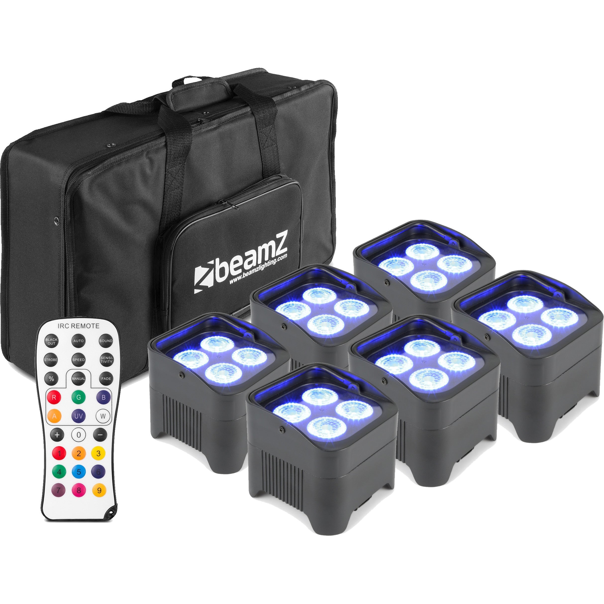 BeamZ BBP94 Uplight lichtset incl. draagtas (6 stuks)