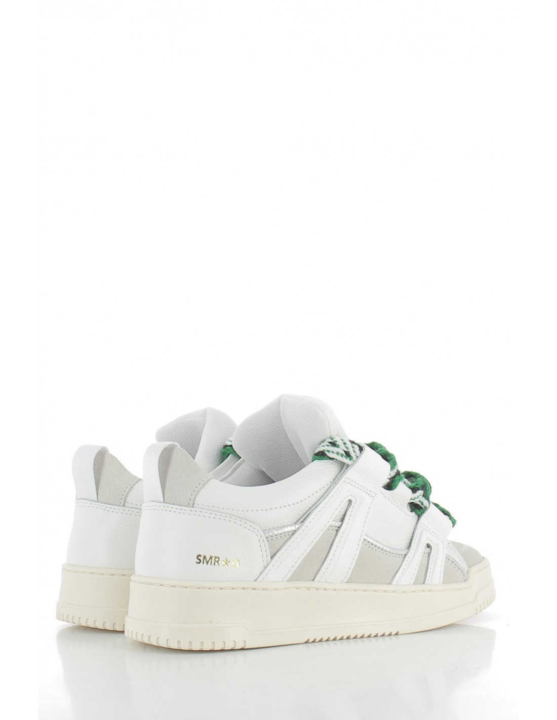 semerdjian Baskets De Ville Femme Inna Cuir Blanc/Vert