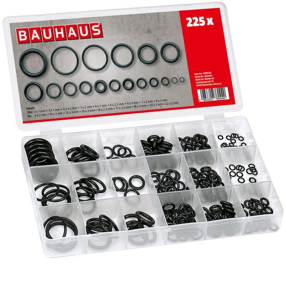 O-RING-SORTIMENT GUMMI 225 DELER