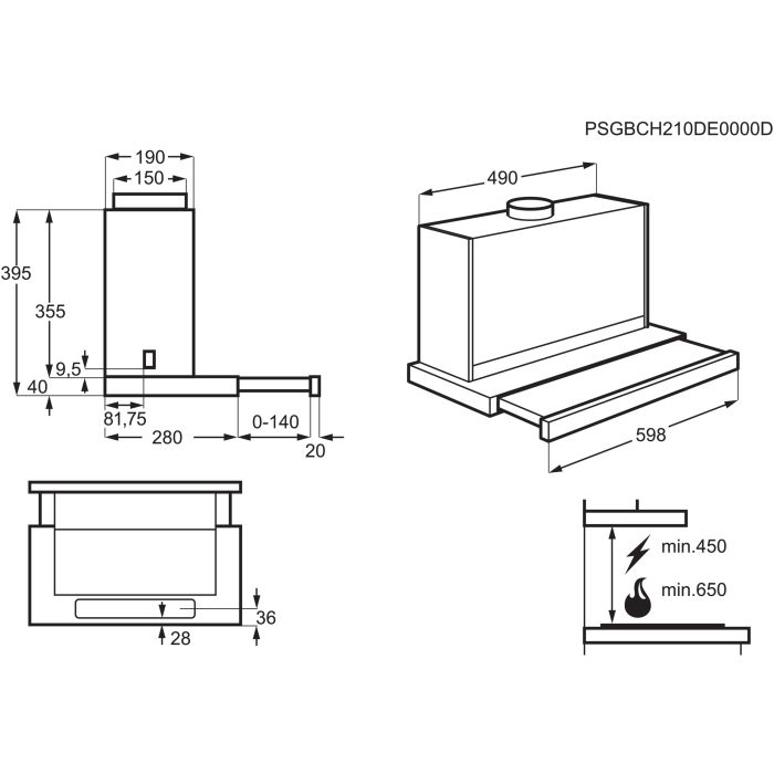 AEG Einbau-Dunstabzugshaube DPS5650AM