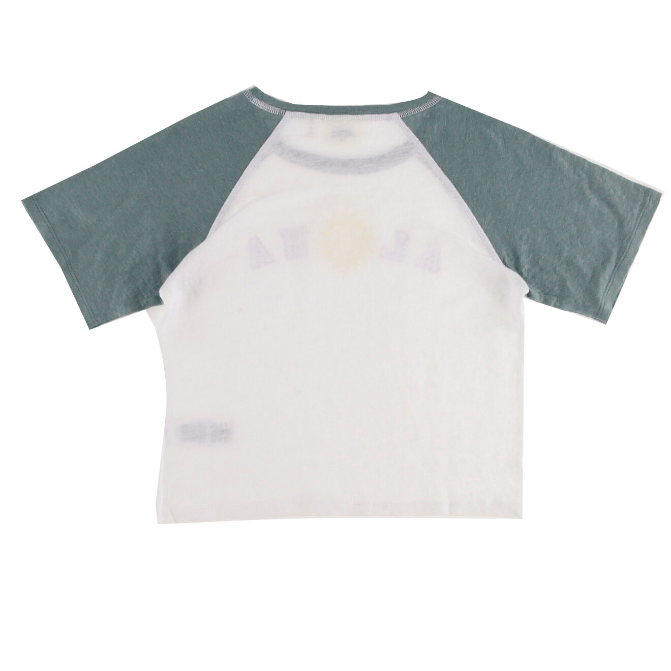 Hartford T-Shirt 100% Lin Tekla bicolore blanc/kaki