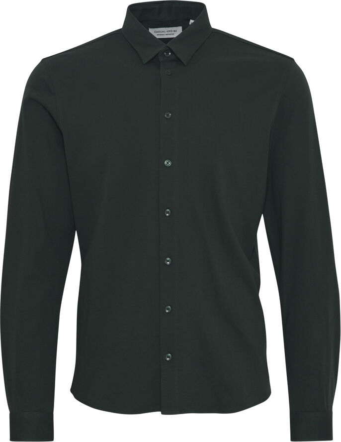 Casual Friday CFARTHUR LS BU jersey shirt Darkest spruce