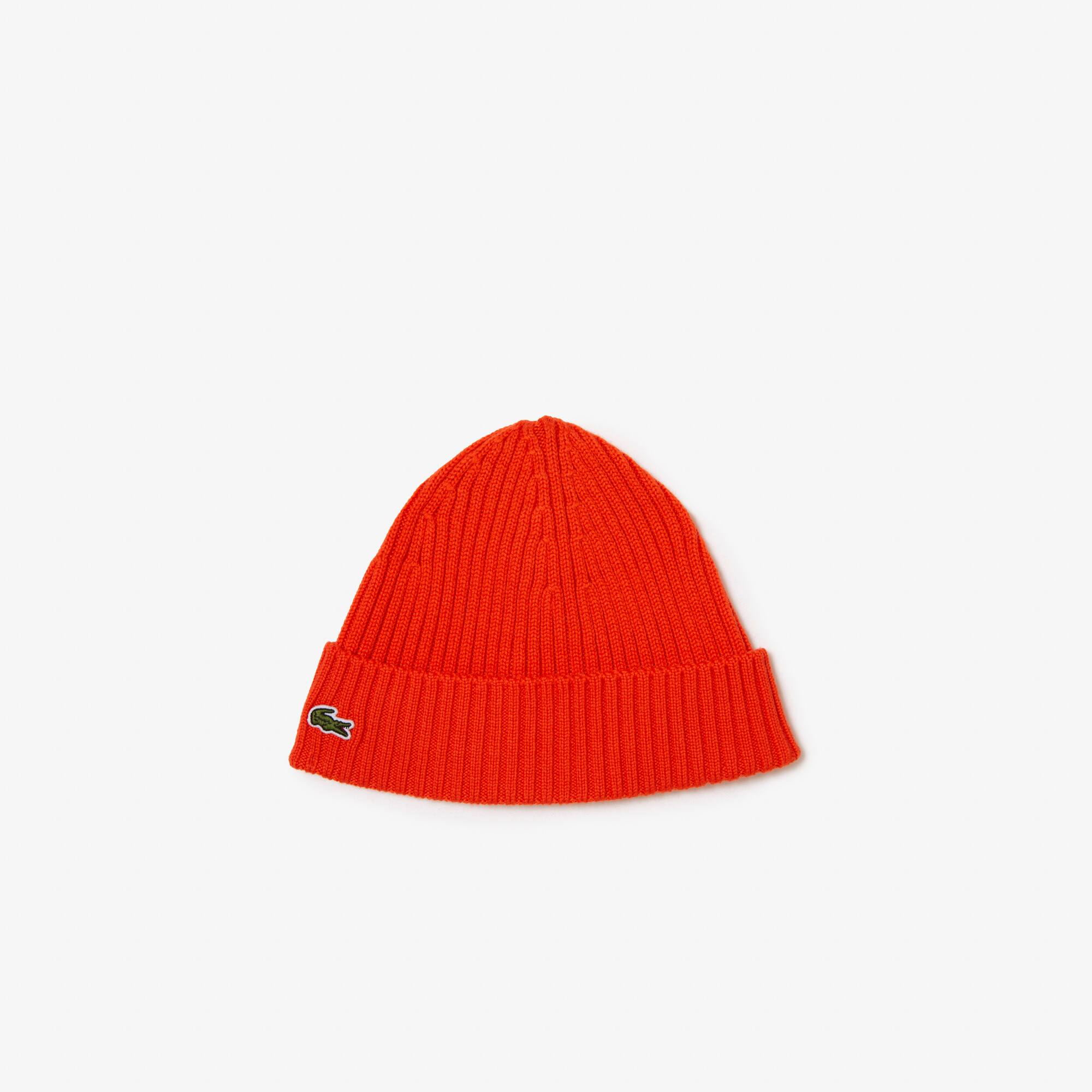 Bonnet en laine côtelée Casquettes & Bonnets - Orange - Lacoste - Garçon