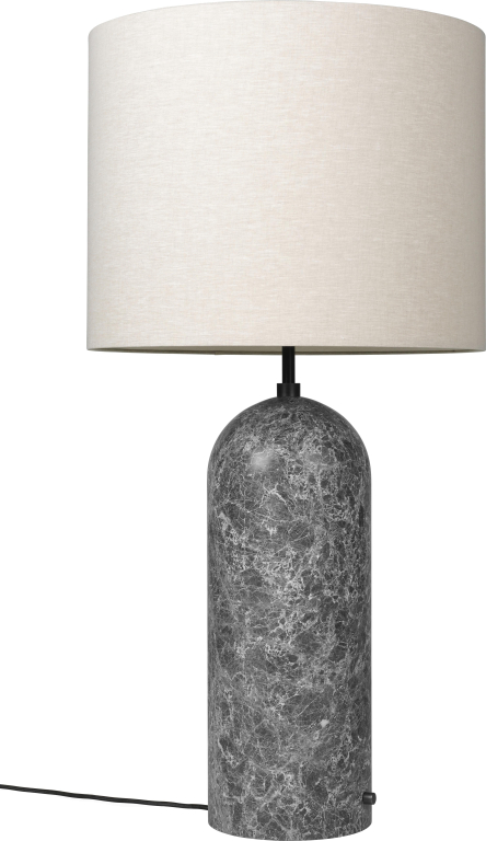 Gubi Gravity XL vloerlamp laag grijs marmer/canvas